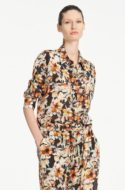 Mela Purdie - Soft Shirt in Mint Floral Print