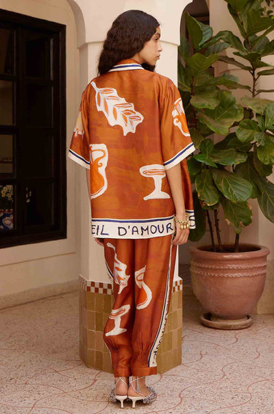 Alèmais - Soleil D'Armour Tapered Silk Pant