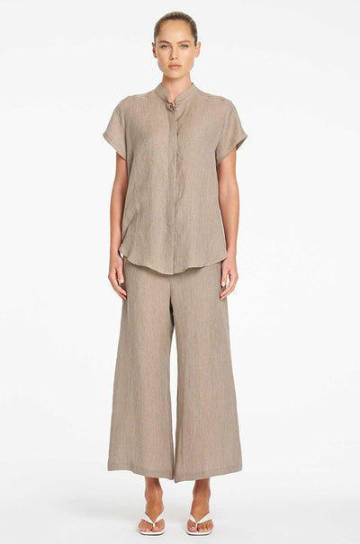 Mela Purdie - Soft Stand Shirt in Lino