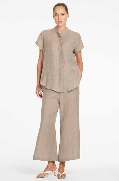 Mela Purdie - Soft Stand Shirt in Lino