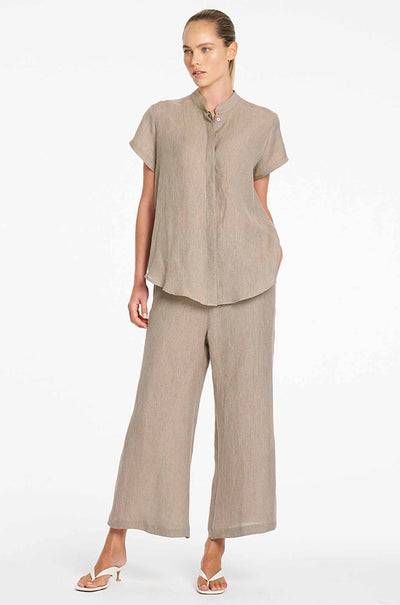 Mela Purdie - Soft Stand Shirt in Lino