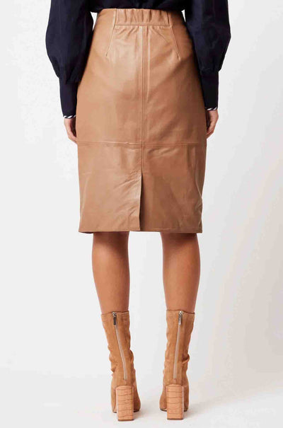 Once Was - Stella Leather Skirt
