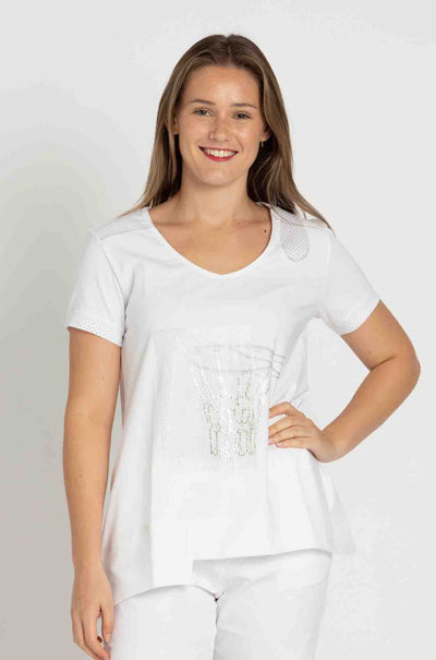 Elisa Cavaletti - Step Hem Diamante Tee