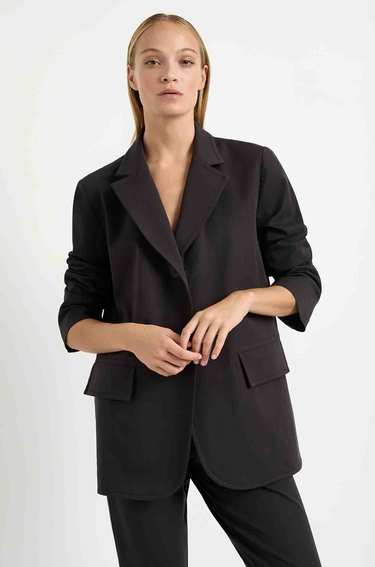 Mela Purdie - Stretch Blazer in Two Way Stretch