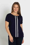 Faber - Stripe Navy Knit