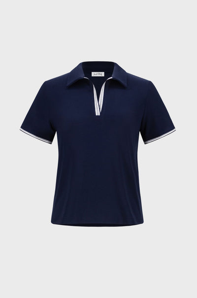 Joseph Ribkoff - Stripe Trim Polo