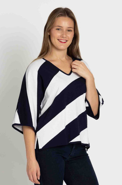 Faber - Stripe V-Neck Knit
