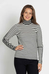 Marc Cain - Striped High Neck L/S Tee