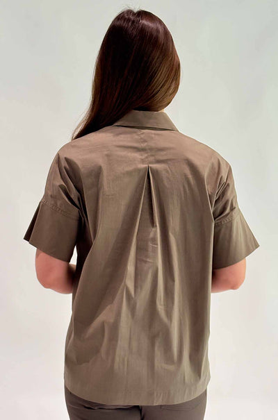 Mela Purdie - Stud Shell Shirt in Fossil
