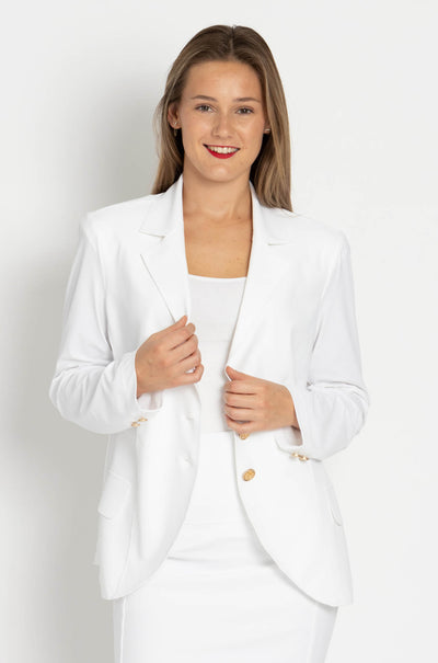 Paula Ryan - Summer Boyfriend Jacket in White
