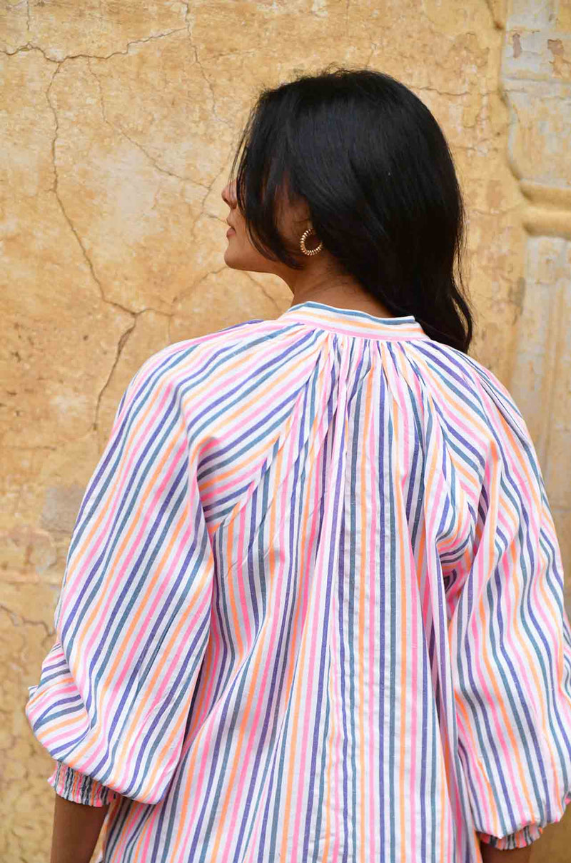 Azure and Indigo - Sunset Oversized Shirt