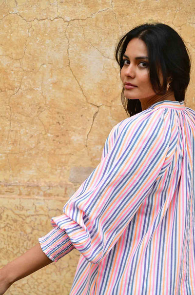 Azure and Indigo - Sunset Oversized Shirt