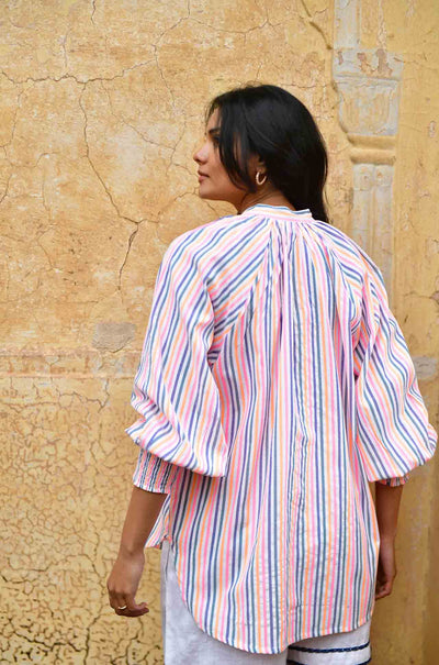 Azure and Indigo - Sunset Oversized Shirt