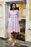 Azure and Indigo - Sunset Swing Dress