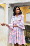 Azure and Indigo - Sunset Swing Dress