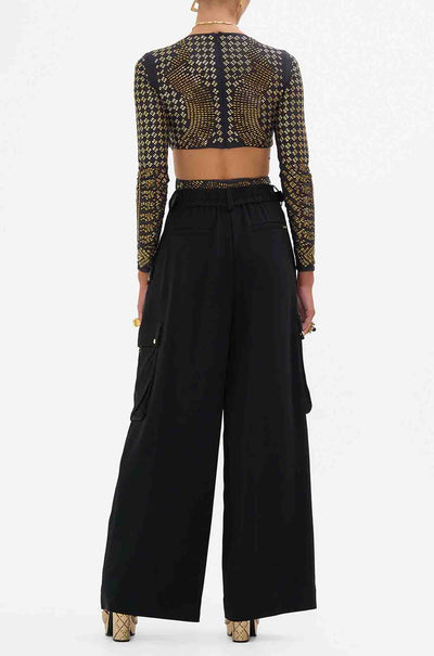 Camilla - They Call Her Nefertari Mesh Cut Out Bodysuit w/ Trim