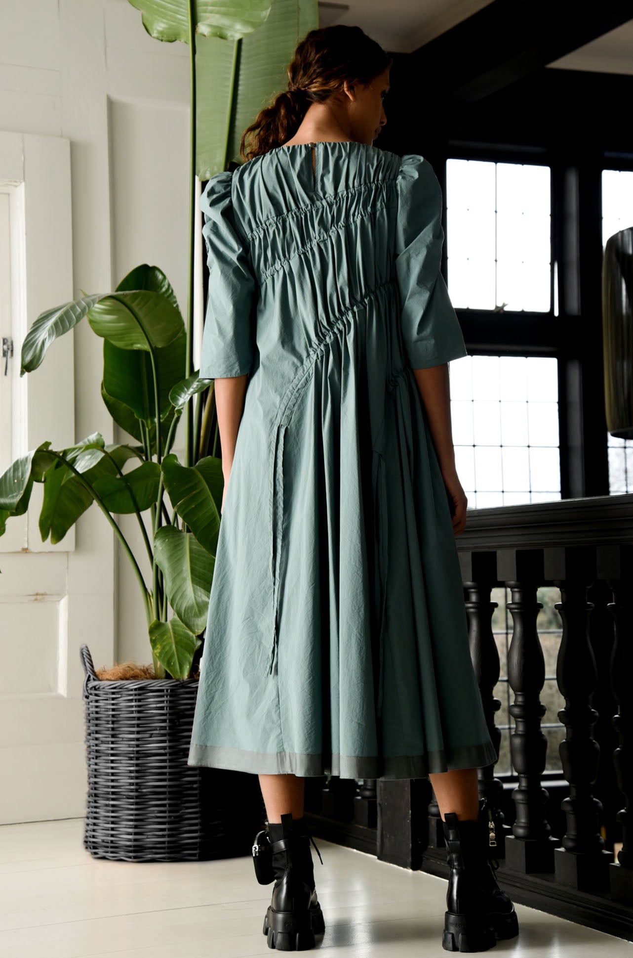 Trelise Cooper - Cotton Drawer String Me Along Dress in Seafoam