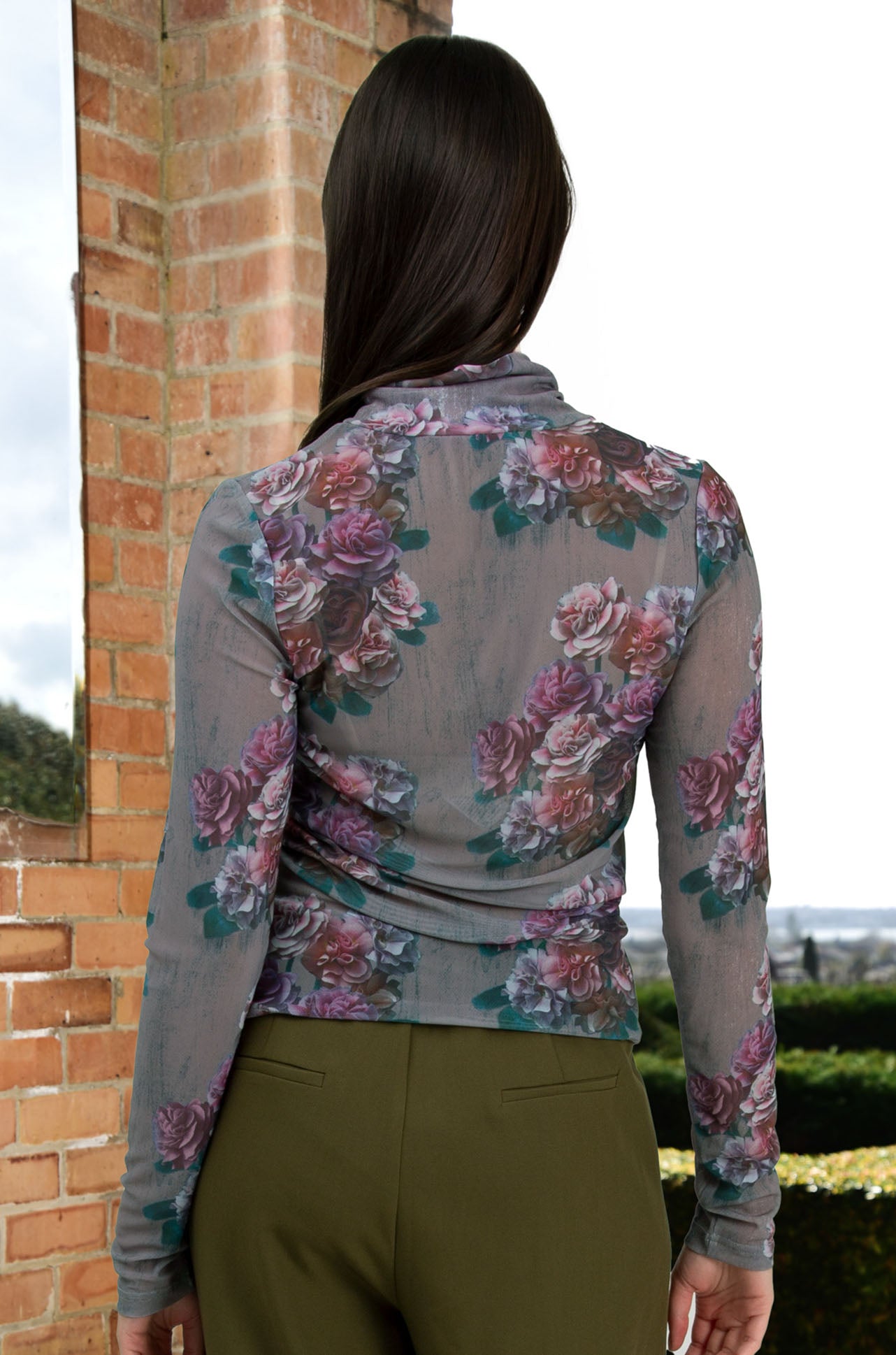 Trelise Cooper - Mesh With Me Neck Of The Woods Top in Charcoal Floral