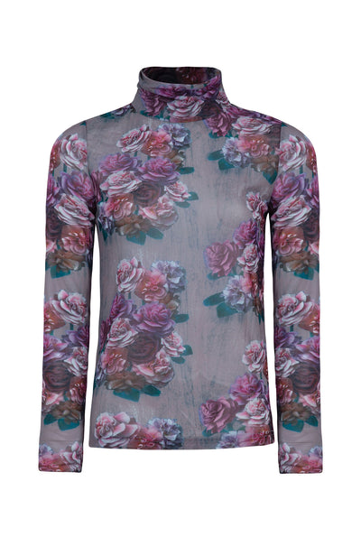 Trelise Cooper - Mesh With Me Neck Of The Woods Top in Charcoal Floral