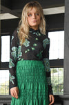 Trelise Cooper - Mesh With Me Neck Of The Woods Top in Navy/Green