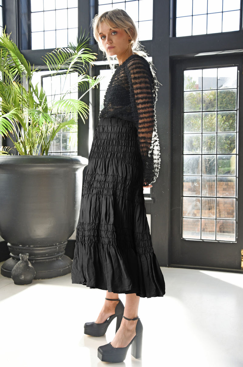 Trelise Cooper - Twill Standing Scrunchie Bar Skirt in Black