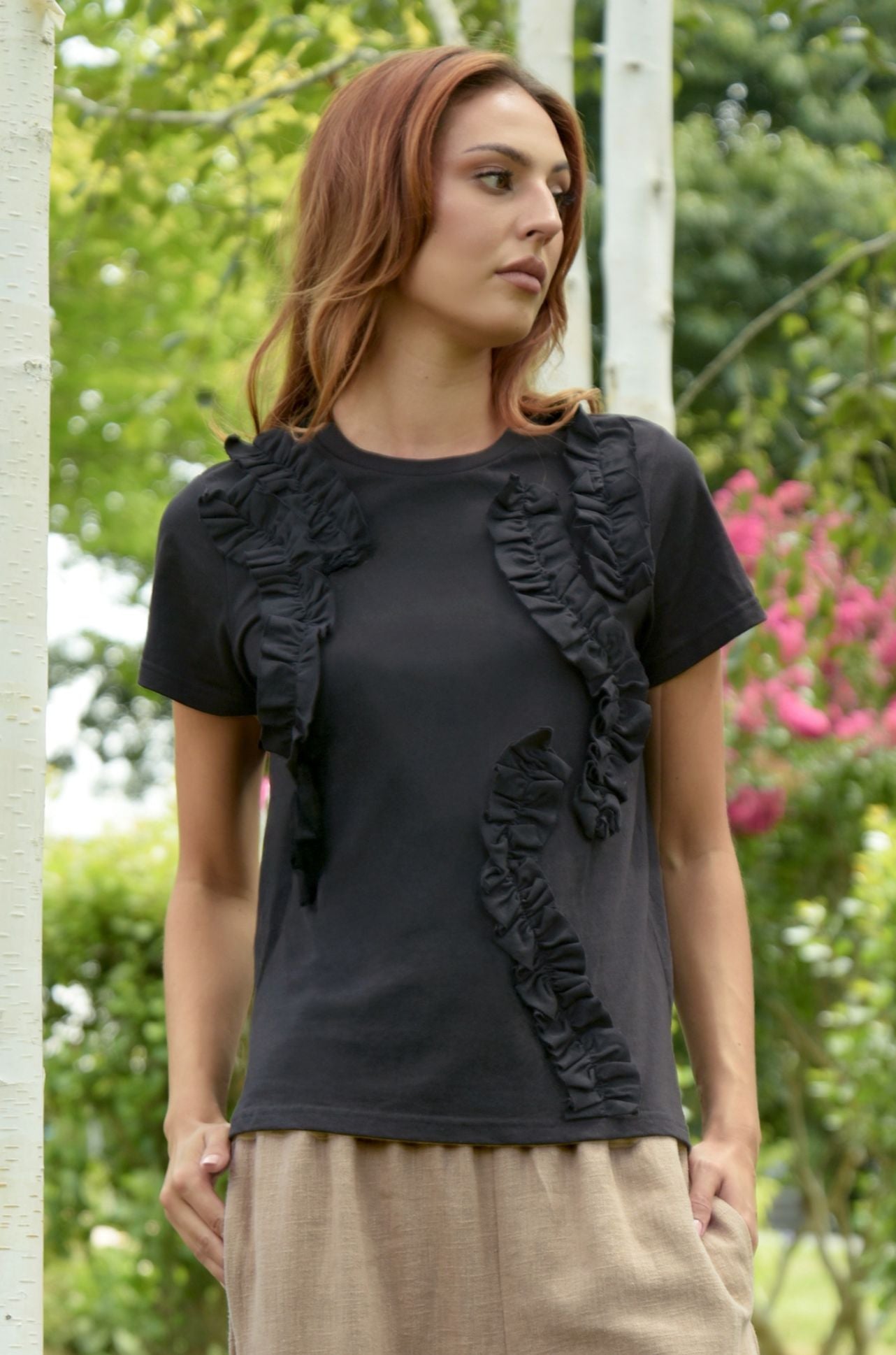 Trelise Cooper - Cottons Up Squiggle Top T-Shirt in Black