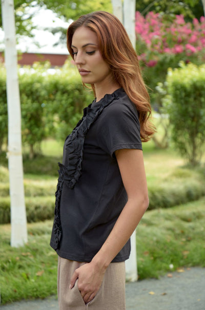 Trelise Cooper - Cottons Up Squiggle Top T-Shirt in Black