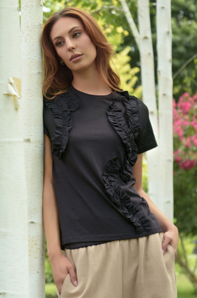 Trelise Cooper - Cottons Up Squiggle Top T-Shirt in Black