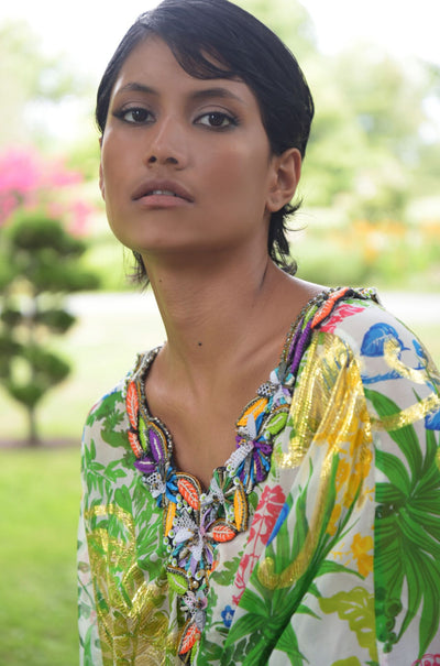 Trelise Cooper - Good Luck Palm Runaway Train Kaftan