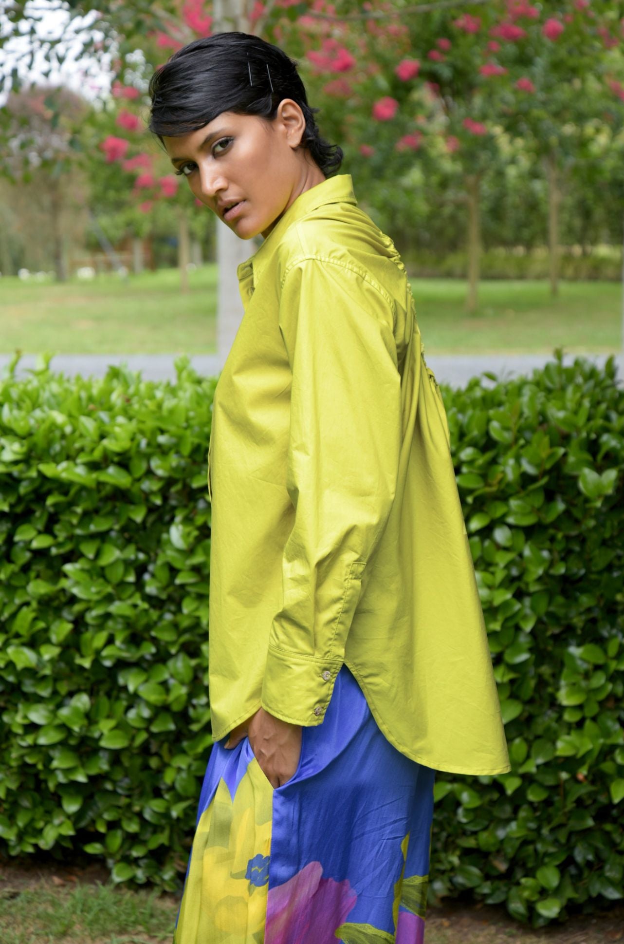 Trelise Cooper - Poplin Mad Ive Got Your Back Shirt in Zest