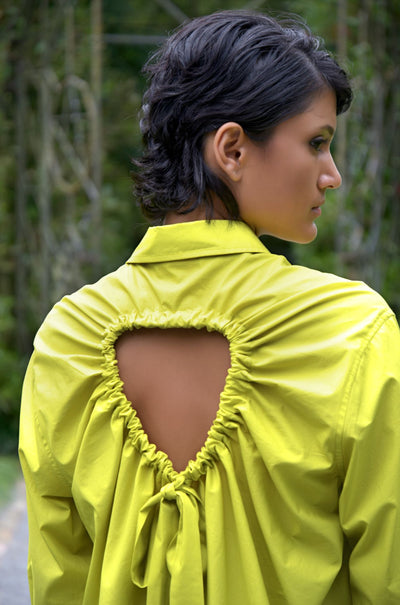 Trelise Cooper - Poplin Mad Ive Got Your Back Shirt in Zest