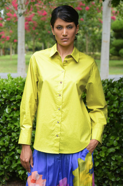 Trelise Cooper - Poplin Mad Ive Got Your Back Shirt in Zest