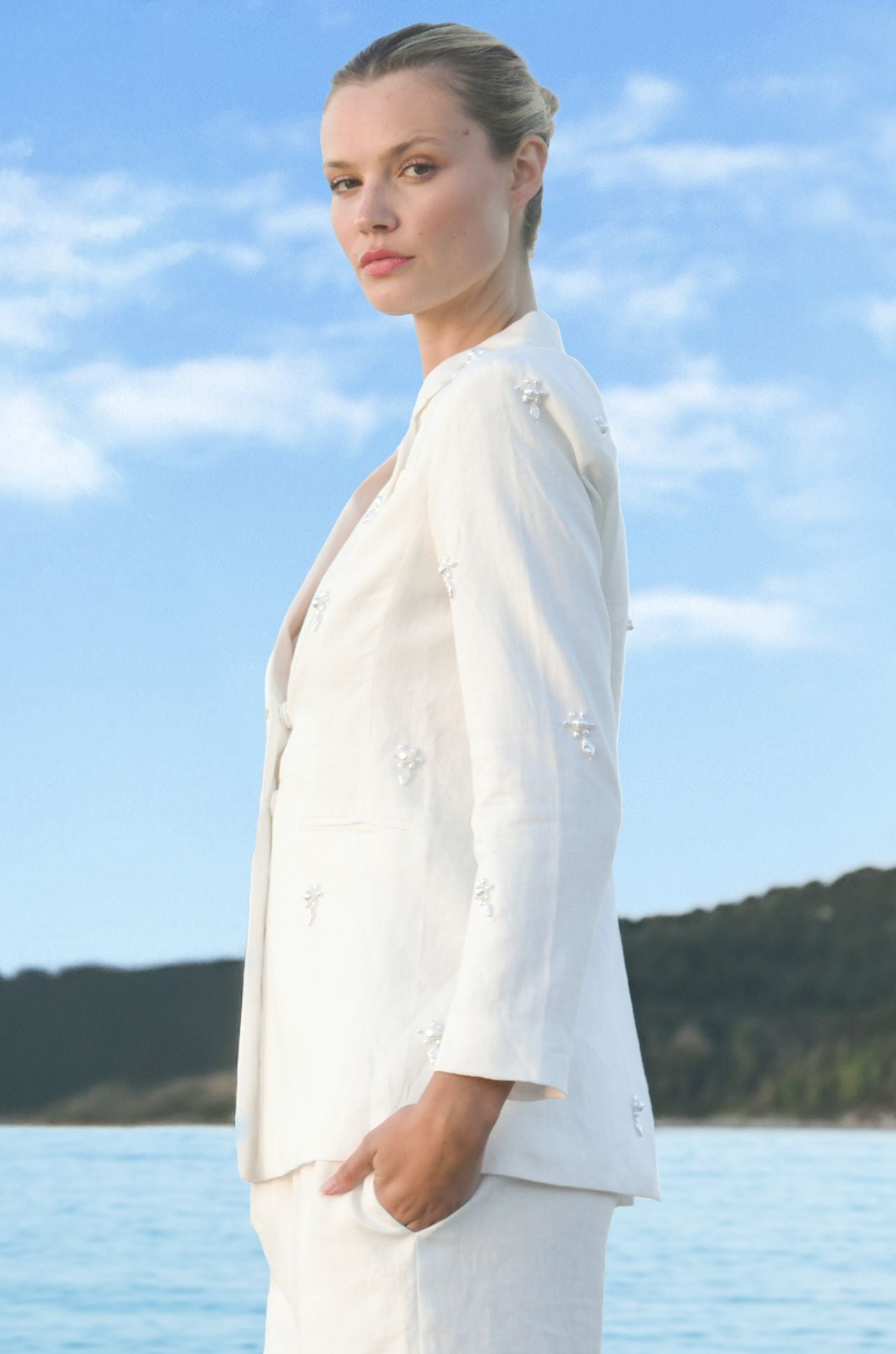 Trelise Cooper - Linen Legend Girl Boss Blazer in White