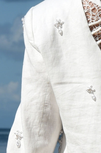 Trelise Cooper - Linen Legend Girl Boss Blazer in White