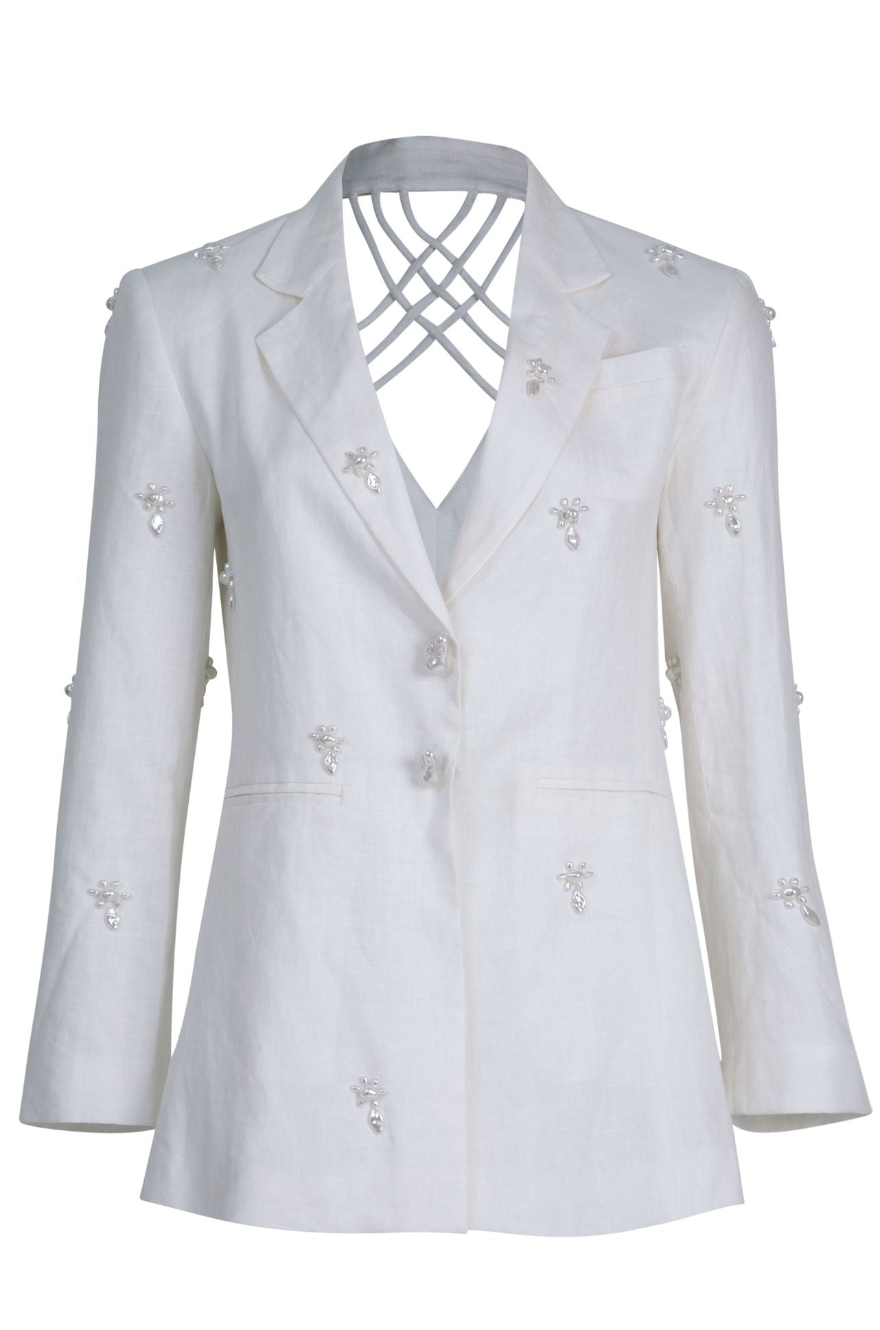 Trelise Cooper - Linen Legend Girl Boss Blazer in White