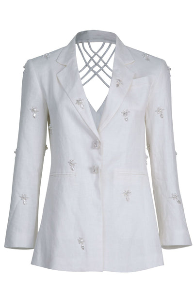Trelise Cooper - Linen Legend Girl Boss Blazer in White