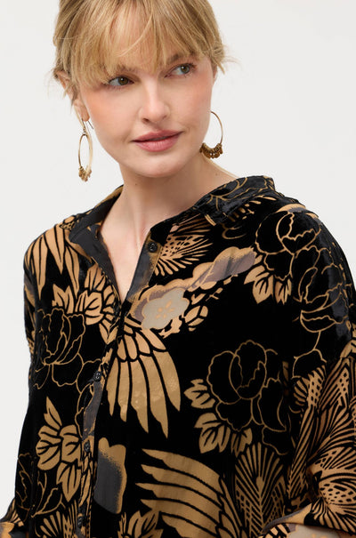 Johnny Was - The Audrey Shirt with Shirt Tail Hem in Lyla Burnout
