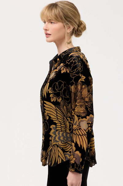 Johnny Was - The Audrey Shirt with Shirt Tail Hem in Lyla Burnout