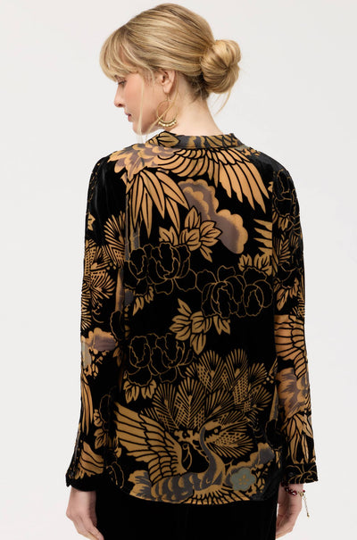 Johnny Was - The Audrey Shirt with Shirt Tail Hem in Lyla Burnout