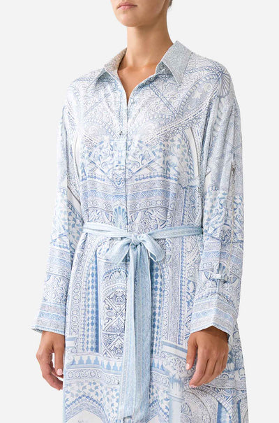 Camilla - The Hum Of The Alhambra Shirt Dress w Back Button Detail