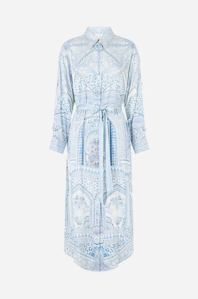 Camilla - The Hum Of The Alhambra Shirt Dress w Back Button Detail