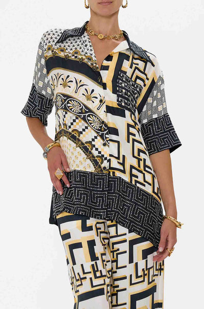 Camilla - Temples Of Dendara Oversized Shirt with Pocket