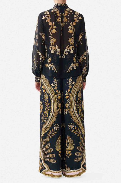 Camilla - Taurus Rising Collared Shirt w/ Frill Neck Detail
