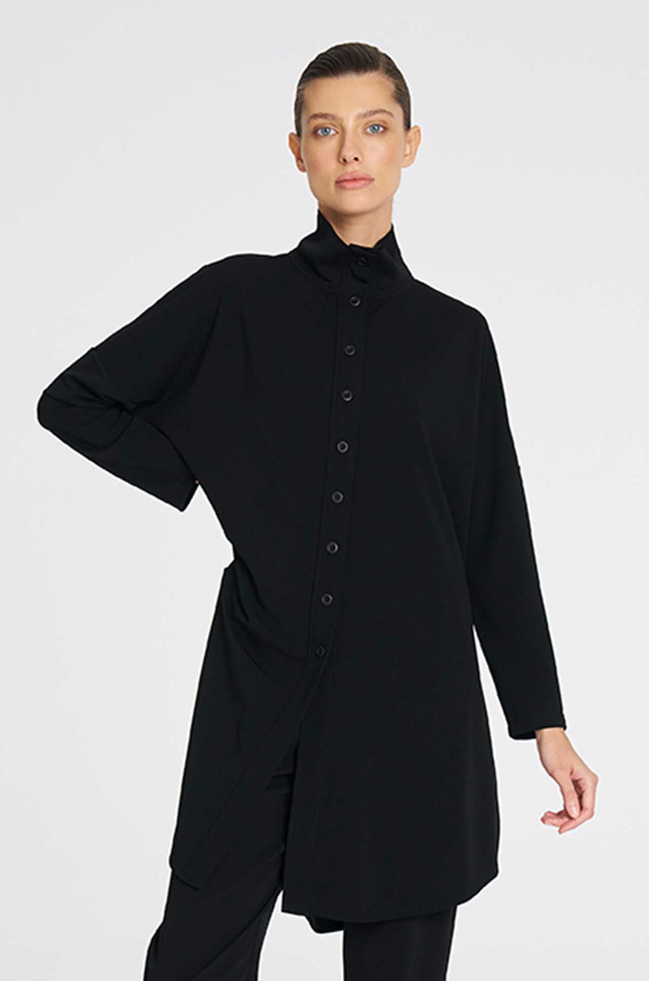 Mela Purdie - Tab Funnel Jacket in Powder Knit