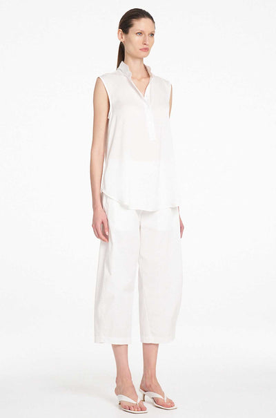 Mela Purdie - Crop Barrel Pant in Cotton Panama