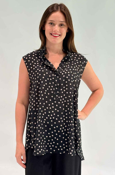 Mela Purdie - Tab Slide Tank in Scattered Spot Silk print
