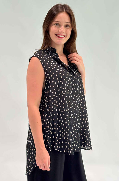 Mela Purdie - Tab Slide Tank in Scattered Spot Silk print
