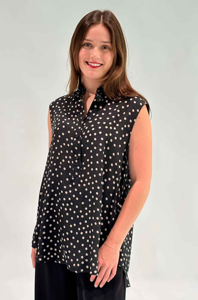 Mela Purdie - Tab Slide Tank in Scattered Spot Silk print