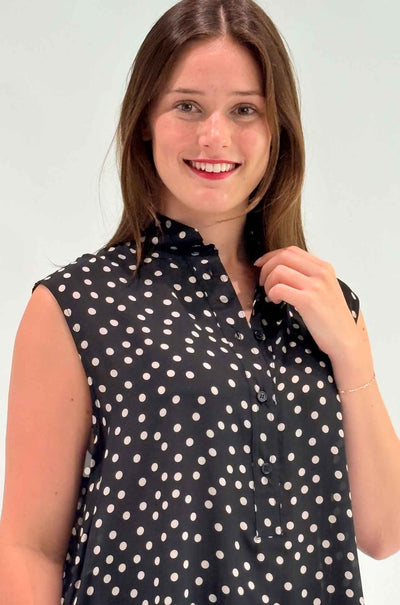 Mela Purdie - Tab Slide Tank in Scattered Spot Silk print