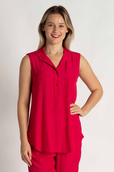 Mela Purdie - Tab Slide Tank in Strawberry